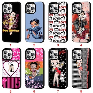 Betty Boop Cartoon iPhone Case for iPhone 11 12 13 14 15 16 Pro Max Plus Personalized Custom Phone Cover Protective #E