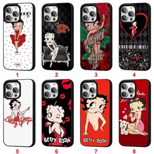 Betty Boop Cartoon iPhone Case for iPhone 11 12 13 14 15 16 Pro Max Plus Personalized Custom Phone Cover Protective #F