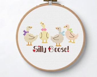 Silly Goose Cross Stitch Pattern (PDF)