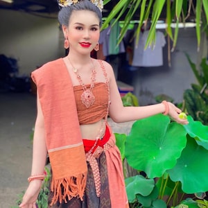 Handwoven Organic Cotton Shawl with Natural Mud Dye