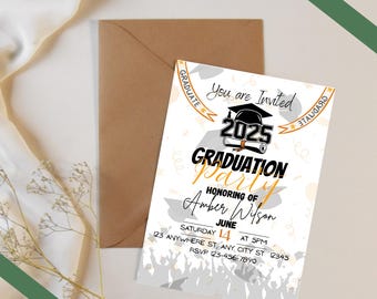 2025 Graduation Party Editable Invitation