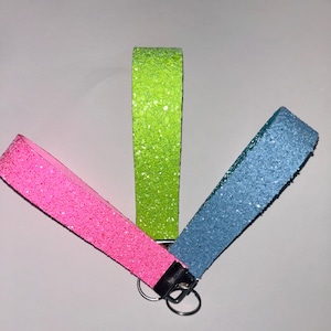 Neon Chunky glitter wristlet
