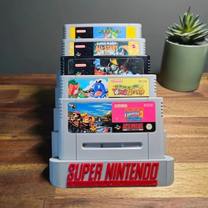 Super Nintendo 5 Game Catridge Holder for PAL and NTSC