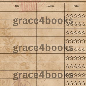 Aesthetic Printable Reading Log Template, Dark Academia Reading Log ...
