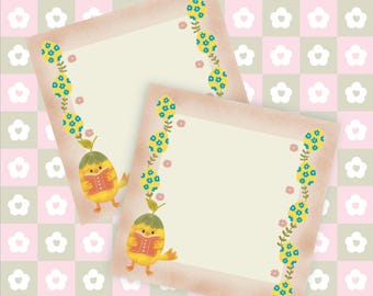 Digital Notebook Little reader chick nº 01 for you to print and cut out