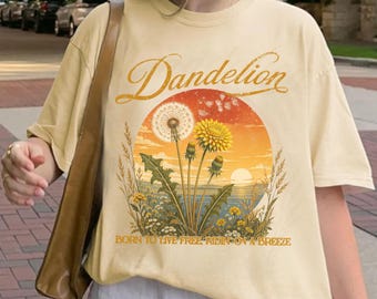 Dandelion T-Shirt, Song Inspired Graphic Tee, Vintage Country Music Fan Shirt for Women , Western Floral Shirt