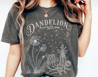 Dandelion Comfort Colors® Shirt, A Little More Dandelion, Vintage Wildflower Tee, Indie Folk Cowgirl Boots Shirt, Country Aesthetic Gift