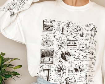 The Divide Tour Sweatshirt, NK Indie Music Concert Merch, Front & Sleeve Print Tee,  Vintage Indie Folk Inspired Design