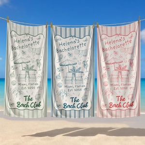 Custom Bride Beach Towel, Personalized Bride Beach Towel, Bachelorette Pool Towel, Vacation Gift, Wedding Beach Towel, Mrs. Beach Towel Gift