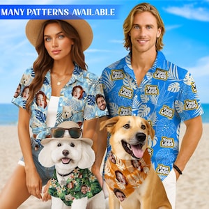 Custom Hawaiian Shirt With Face, Personalized Tropical Hawaii Shirt for Summer, Funny Custom Face Pet Shirts, Bachelor Party Shirt