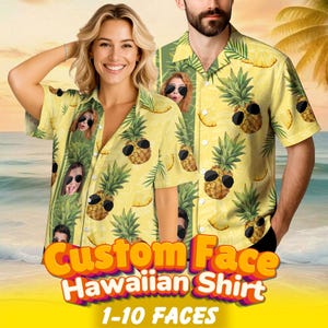 Custom Hawaiian Shirt With Face, Personalized Aloha Hawaiian Shirt, Bachelor Hawaii Shirt for Men Women, Funny Custom Hawaiian Beach Party