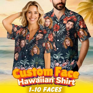 Custom Hawaiian Shirt With Face, Personalized Aloha Hawaiian Shirt, Bachelor Hawaii Shirt for Men Women, Funny Custom Hawaiian Beach Party