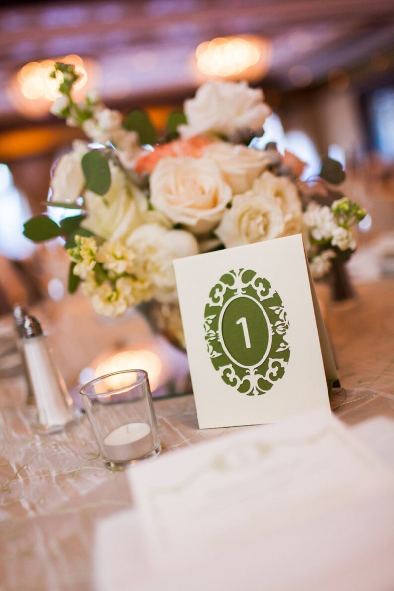 Oval Cameo Wedding Table Numbers As Seen On Style Me Pretty Etsy