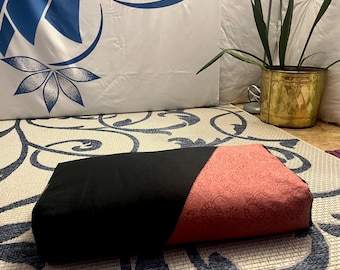 Handcrafted Yoga Bolster- Noir Rose