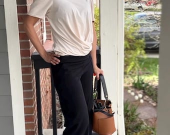 Wide Leg Pants Medium Cotton-Stretch Custom Hemming