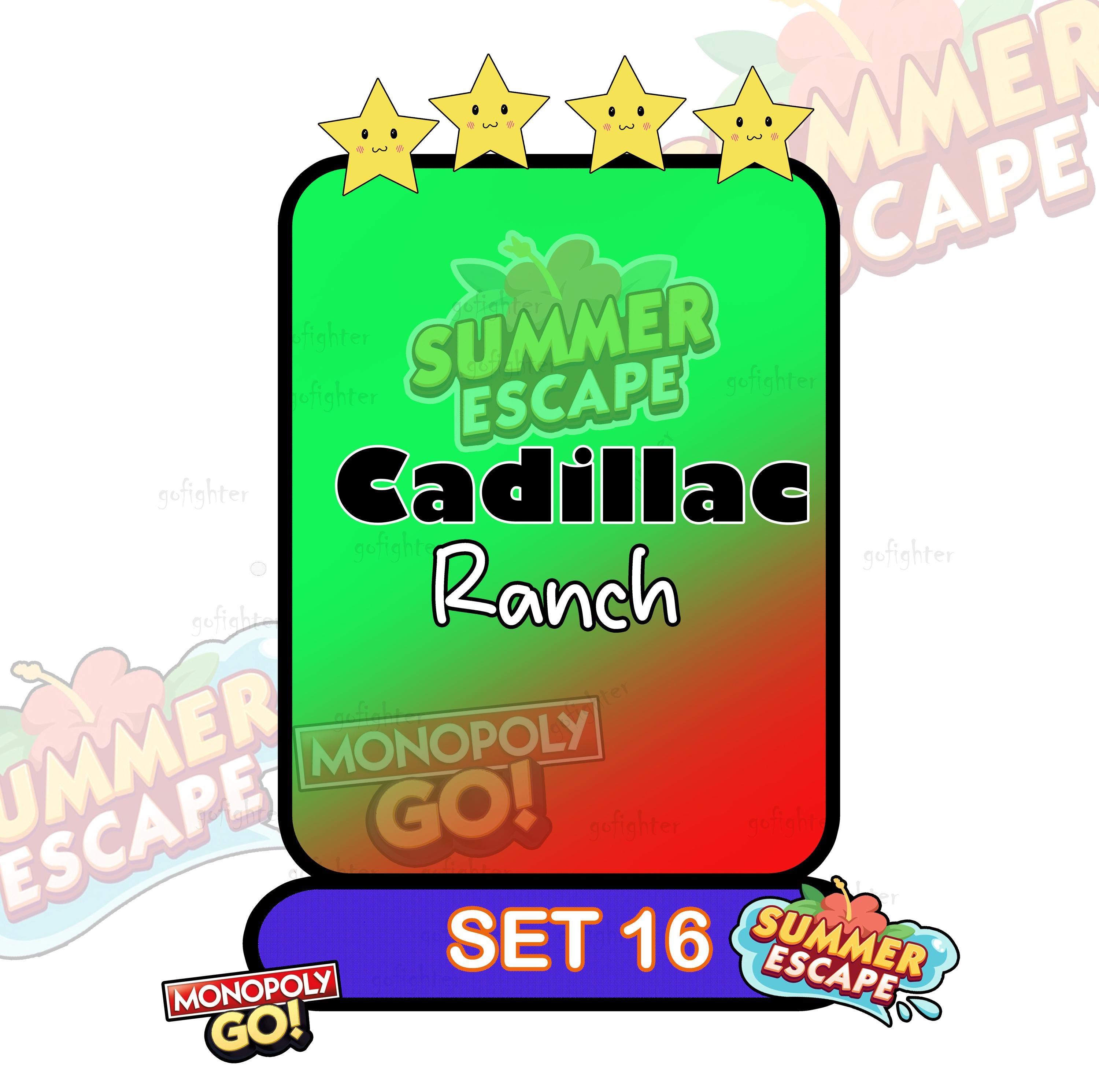 Monopoly-Go Stickers (Cadillac Ranch) 4 Stars Set 16 - Cruisin America
