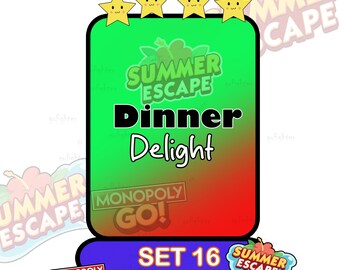 Monopoly-Go Stickers Summer Escape 4 Stars - Dinner Delight