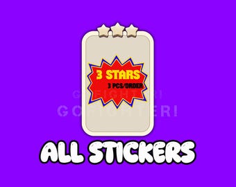 Monopoly_Go Stickers TS Album -  ALL 3 Stars Sticker - 3 pcs/order