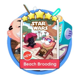 Monopoly-Go Sticker Star Wars 5 Sterne - Strand breitmachend