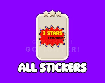Monopoly_Go TS Album Sticker - ALL 3 Stars Sticker - 1 pcs/order