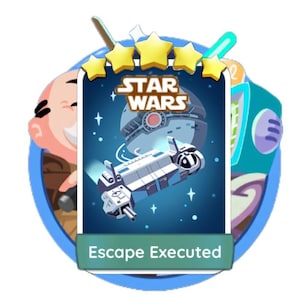 Monopoly-Go Aufkleber Star Wars 5 Sterne - Escape executed