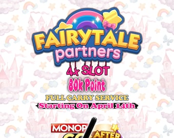 Monopoly_Go - Partnerevenemang FAIRYTEL - Fullständig bärtjänst (80 000 poäng/plats)