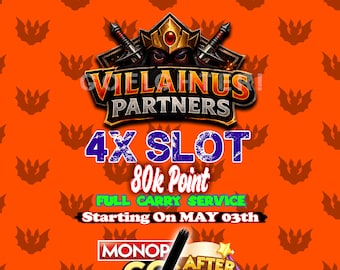 Monopoly_Go - Evento Partner VILLANIOUS - Servizio Full Carry (80.000 punti/slot)