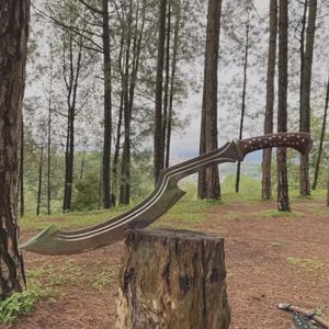 Custom Handmade Carbon Steel Blade Egyptian Khopesh Sword Hand Forged Sword, Hunting Sword, Real Medieval Historical Sword, Best Gift
