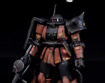 AeroModelBuild MS-06R-2 Kit de modelo MG Zaku versión 2.0 (modelado) personalizado de Gabby Hazard, construido y pintado, escala 1/100