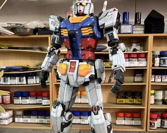 AeroModelBuild RX-78-F00 Gundam 1.0 Kit de modelo 1/48 construido y pintado