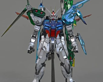 Pre-Built Painted Perfect Strike Gundam (Metallic Color) PG 1/60 Scale | Custom Finish | Professionally Assembled Model Kit