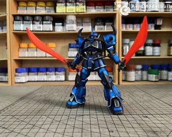 Kit de modelo HG 1/144 construido y pintado con pintura metálica mate de AeroModelBuild