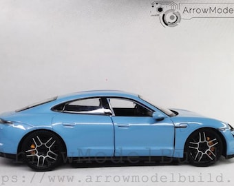 AeroModelBuild Porsche Taycan Turbo S Mission E (Ice Crystal Blue) Built & Painted 1/24 Model Kit
