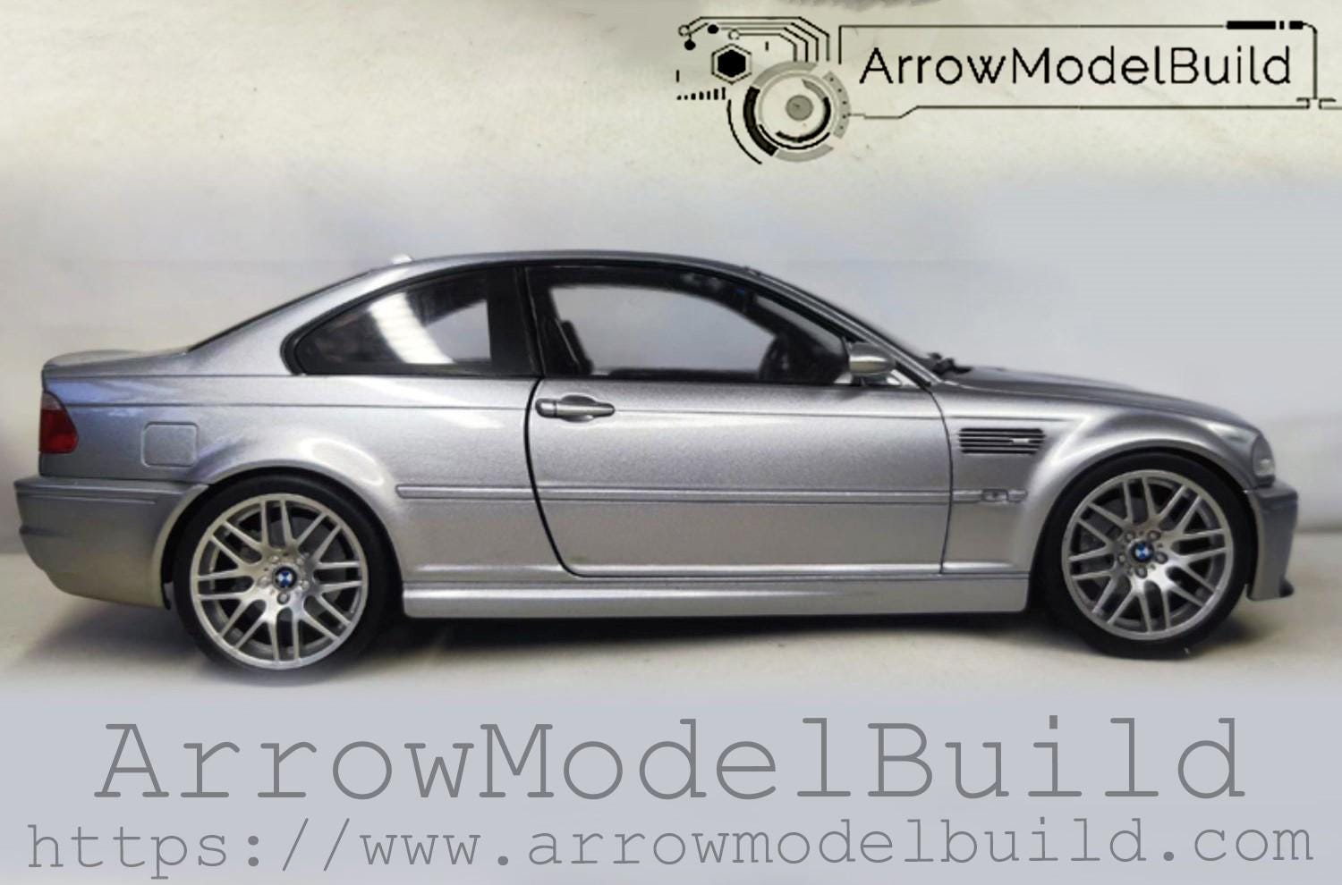 【希少】Minichamps  M3 クーペ(E46) 1/43 シルバー AeroModelBuild BMW M3 E46 (チタンシルバー) 組み立て・塗装済み 1/18