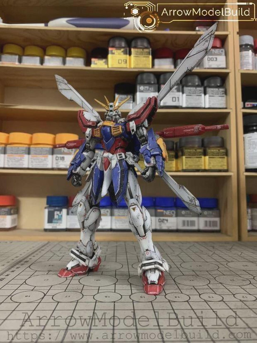 God Machine Model Kit Aeromodelbuild God Gundam (shadow Aging) Built & Painted RG 1/144 Model ...