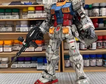 Kit de modelo Gundam RX-78-2 (modelado) de AeroModelBuild, construido y pintado, escala 1/60