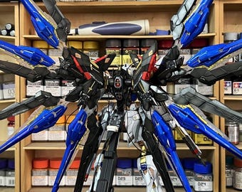 AeroModelBuild Strike Freedom Gundam with LED Set Built & Painted MGEX 1/100 Model Kit