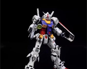 Pre-Built Painted RX78 Gundam PGU 1/60 Scale | Custom Shaping 3.0 Finish | Professionally Assembled Model Kit | Anime Collector Gift