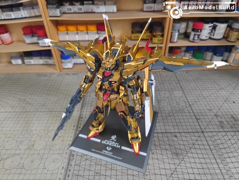Gotowy, pomalowany zestaw Akatsuki Gundam Oowashi w skali 1/100 | Wykończenie na zamówienie | Profesjonalnie zmontowany zestaw modeli z żywicy | Prezent dla kolekcjonera anime zdjęcie 4