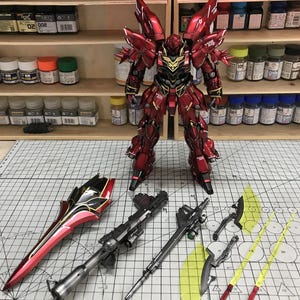 AeroModelBuild Sinanju (Shaping) Gundam Built & Painted MG 1/100 Model Kit