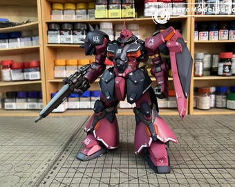 Pre-Built Painted Messer F-02 Gundam HG 1/144 Scale | Custom Finish | Professionally Assembled Model Kit | Anime Collector Gift