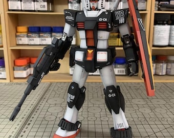 Prototipo de Gundam RX-78-1 construido y pintado de AeroModelBuild, kit de modelo MG a escala 1/100