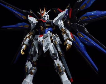 Pre-Built Painted Strike Freedom with GK Resin PG 1/100 Scale | Custom Finish | Professionally Assembled Model Kit | Anime Collector Gift