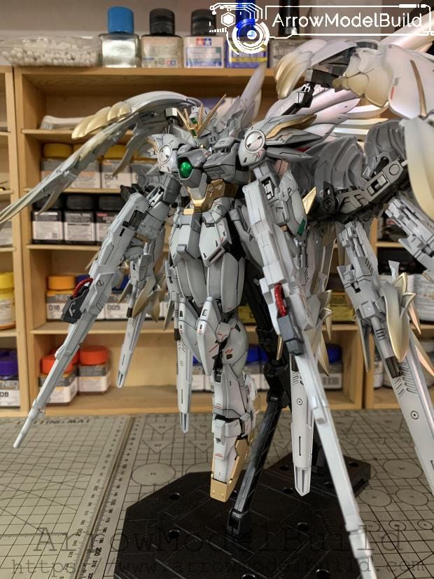 AeroModelBuild Wing Gundam Snow White Prelude Built & Painted MG 1/100 Model Kit