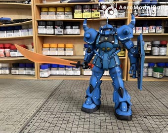 Maqueta Gouf Gundam MG 1/100 preensamblada y pintada / Acabado Custom Shaping 2.0 / Kit de modelo ensamblado profesionalmente / Regalo para coleccionistas de anime