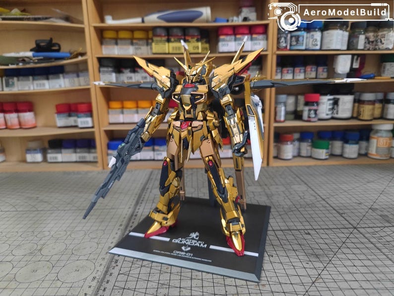 Gotowy, pomalowany zestaw Akatsuki Gundam Oowashi w skali 1/100 | Wykończenie na zamówienie | Profesjonalnie zmontowany zestaw modeli z żywicy | Prezent dla kolekcjonera anime zdjęcie 1