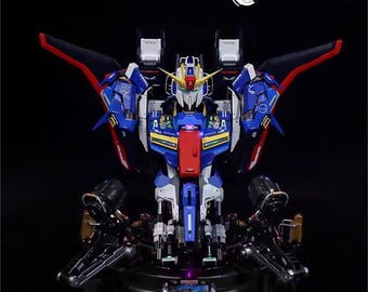 Cabeza y pecho de Z Gundam prefabricados y pintados con luces LED, escala 1/35 / Acabado personalizado / Kit de modelo ensamblado profesionalmente / Regalo para coleccionistas de anime