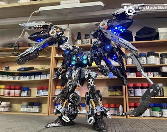Pre-Built Painted Kshatriya (LED Ver. 2) HG 1/100 Scale | Custom Finish | Professionally Assembled Model Kit | Anime Collector Gift