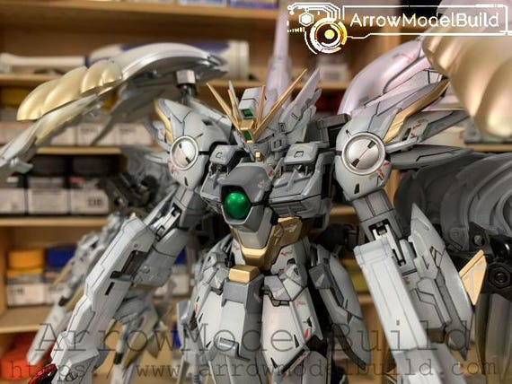 Aeromodelbuild Wing Gundam Snow White Prelude Built & Painted MG 1