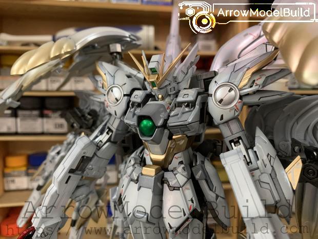 Pre-built Painted Wing Gundam Snow White Prelude MG 1/100 Scale